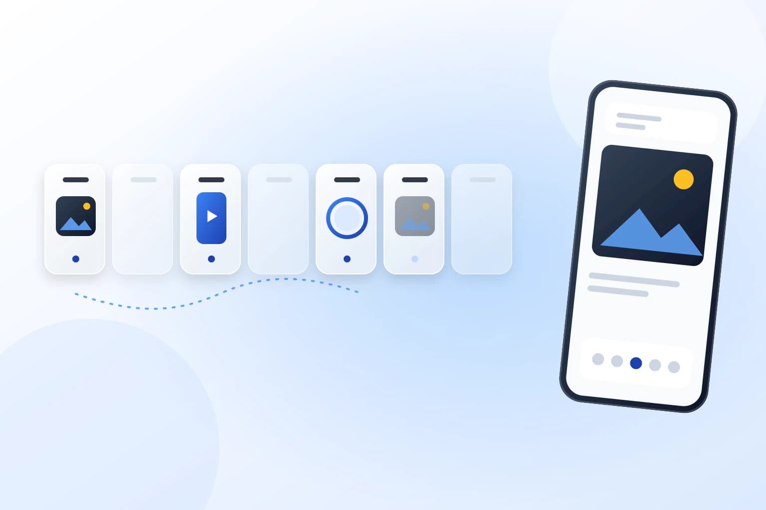 Haftalık planlayıcının yanında telefon; bazı günlerde gönderi, video ve hikâye kartları düzenli aralıklarla dizilmiş.